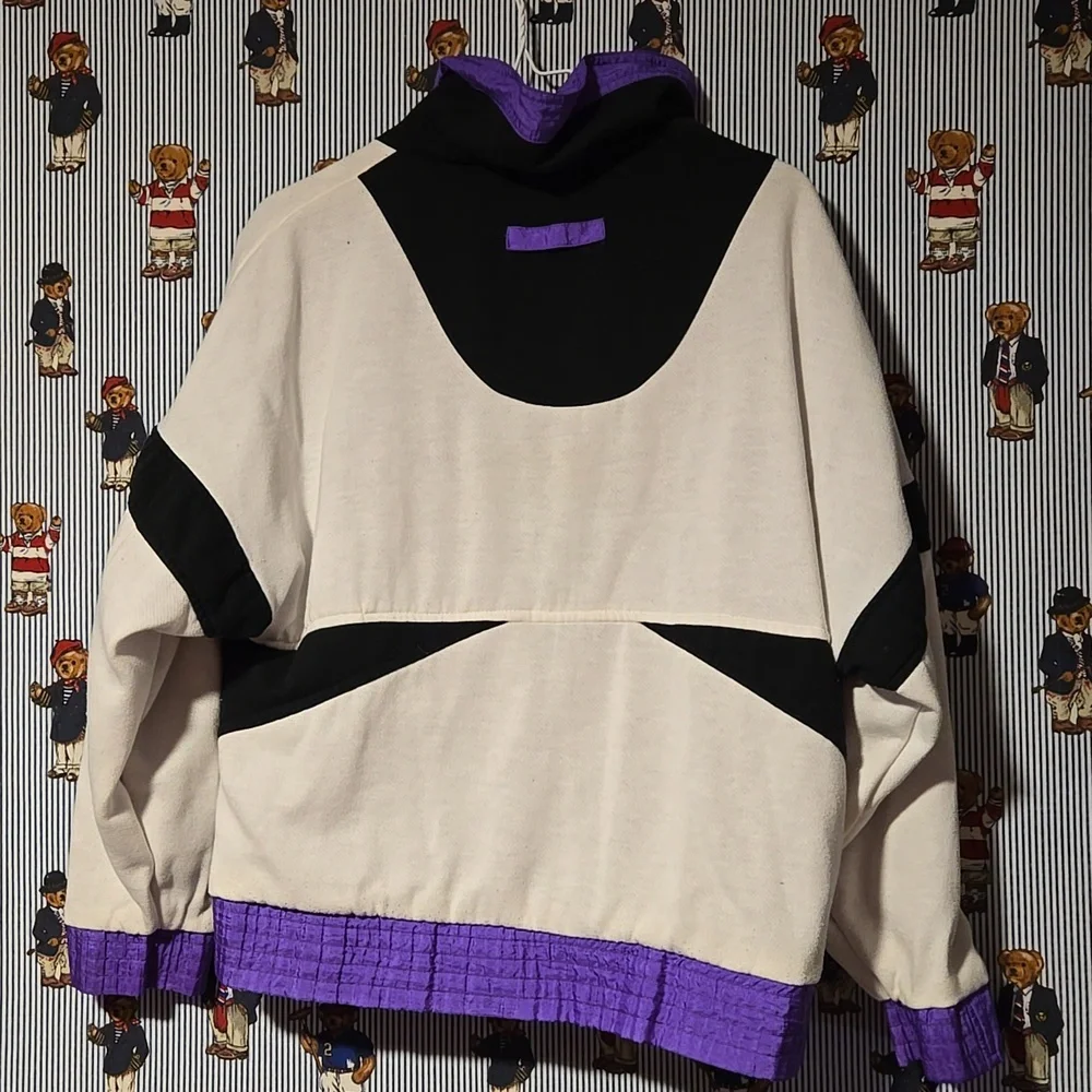 Vintage 80s Hot Spices Reversible Colorblock Ski Outdoor Jacket Purple Pink Blue